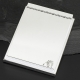 Memo Pad Holder with Bull, Silver Plated